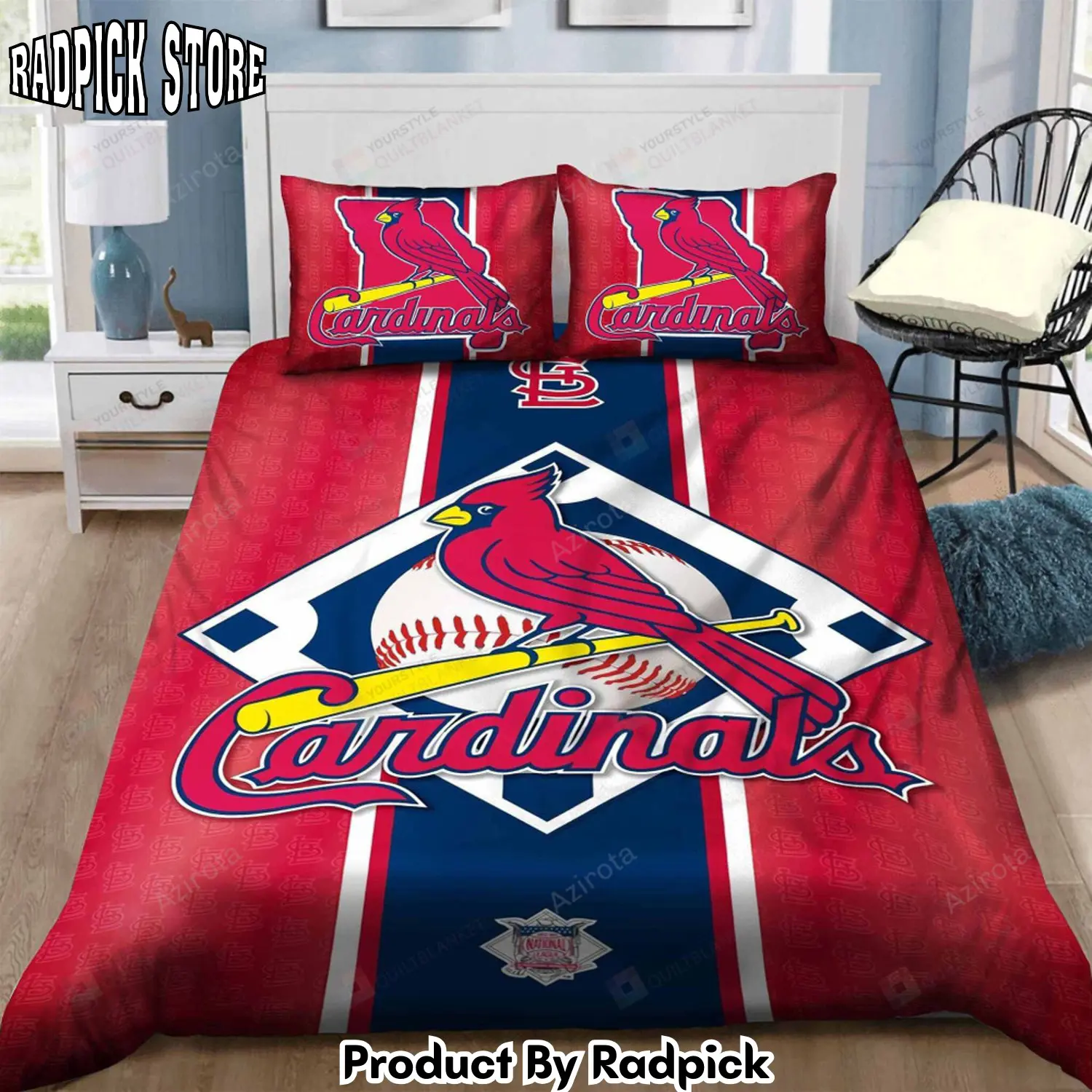 Radpick st louis cardinals bedding set sleepy duvet cover pillow cases rp3272027